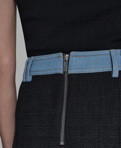 Karl Lagerfeld Women's Tweed Denim Mini Skirt In Multi