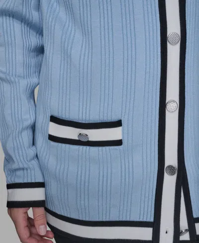 Karl Lagerfeld Women's V-neck Contrast Cardigan