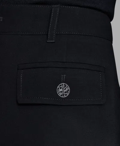 Karl Lagerfeld Women's Mid Rise Straight Leg Pants In Black