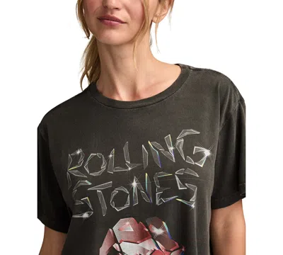 Lucky Brand Rolling Stones Graphic T-shirt In Black