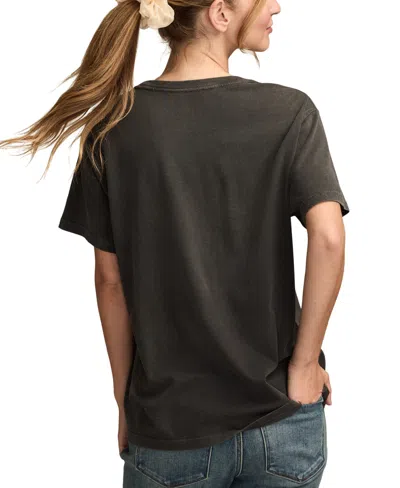 Lucky Brand Rolling Stones Graphic T-shirt In Black