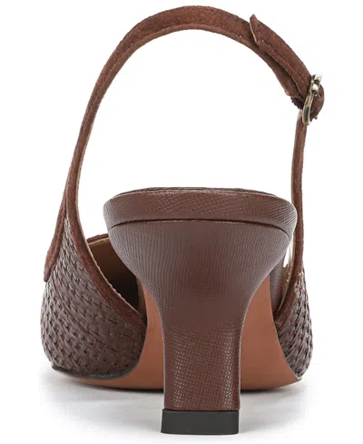 Sam Edelman Bianka Slingback Mesh Pointed Toe Pump In Brown