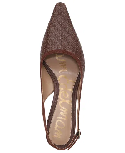 Sam Edelman Bianka Slingback Mesh Pointed Toe Pump In Brown