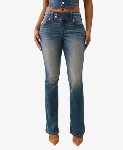 True Religion Joey Low Rise Twisted Seam Flare Leg Jeans