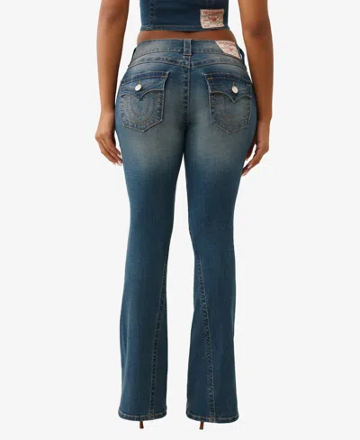 True Religion Joey Low Rise Twisted Seam Flare Leg Jeans
