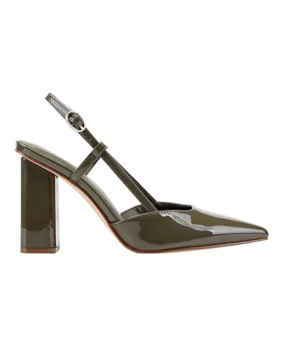 Marc Fisher Women's Dian High Block Heel Slingback Pumps In Green