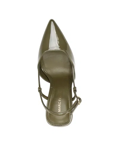 Marc Fisher Women's Dian High Block Heel Slingback Pumps In Green