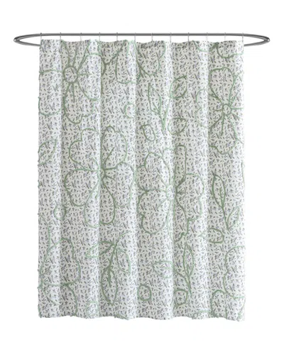 Peri Home Blueberry Chenille Shower Curtain, 72" X 72" In Blue