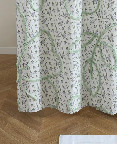 Peri Home Blueberry Chenille Shower Curtain, 72" X 72" In Blue