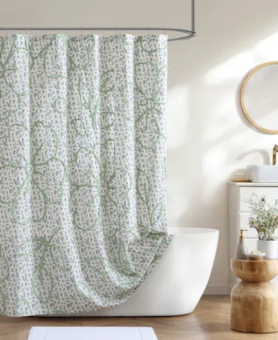 Peri Home Blueberry Chenille Shower Curtain, 72" X 72" In Blue