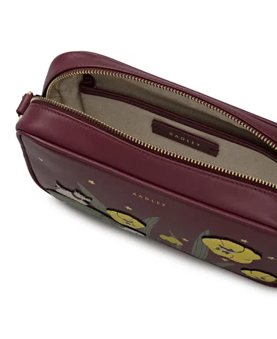 Radley London Midnight Wanderer Small Zip-top Cross Body Handbag In Burgundy