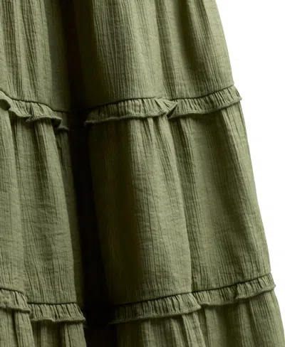 Bcx Junior's Resort Crinkle Midi Skirt In Green