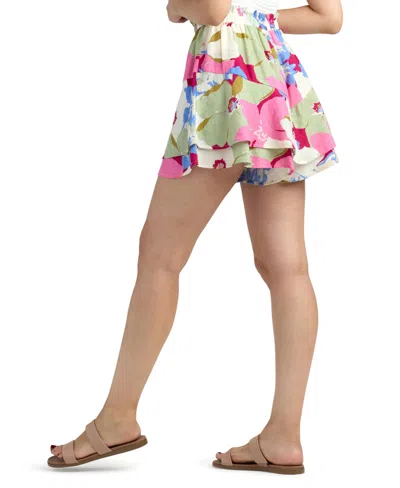 Bcx Junior's Resort Print Crinkle Mini Skort