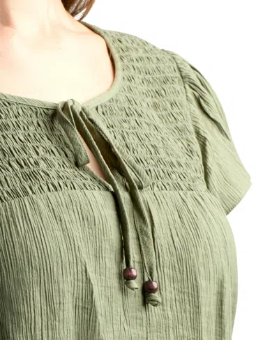 Bcx Junior's Resort Short-sleeve Top In Green