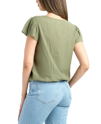 Bcx Junior's Resort Short-sleeve Top In Green