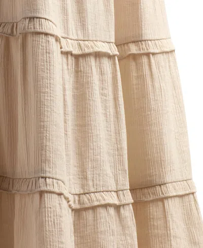 Bcx Junior's Resort Crinkle Midi Skirt In Neutral