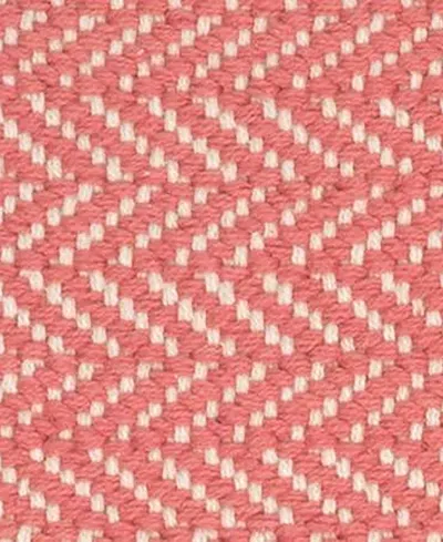 Dash And Albert Rugs By Annie Selke Herringbone Cotton Rda420 2'6''x8' Runner Area Rug In Pink