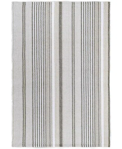 Dash And Albert Rugs By Annie Selke Gradation Ticking Indoor/outdoor Da169 2'6''x20' Runner Area Rug In Gray