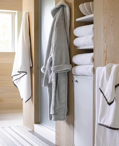 Dash And Albert Rugs By Annie Selke Gradation Ticking Indoor/outdoor Da169 2'6''x20' Runner Area Rug In Gray