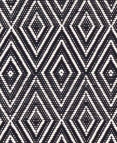 Dash And Albert Rugs By Annie Selke Diamond Indoor/outdoor Rdb170 2'6''x12' Runner Area Rug In Black