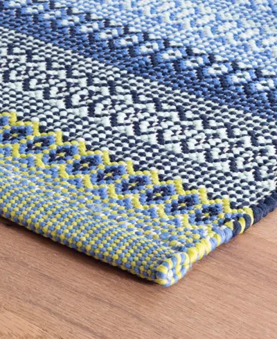 Dash And Albert Rugs By Annie Selke Fiesta Stripe Indoor/outdoor Da662 2'6''x8' Runner Area Rug In Multi