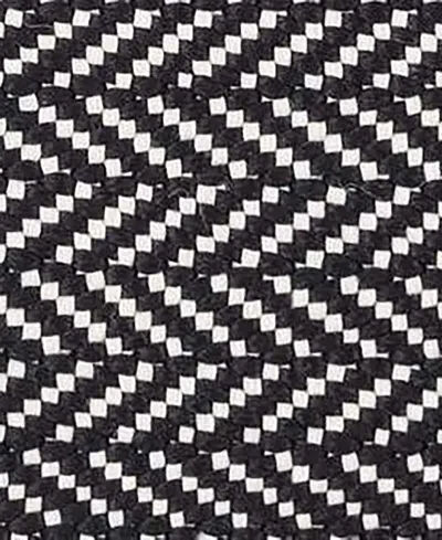 Dash And Albert Rugs By Annie Selke Herringbone Indoor/outdoor Da971 2'6''x12' Runner Area Rug In Black