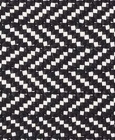 Dash And Albert Rugs By Annie Selke Herringbone Indoor/outdoor Da971 2'6''x18' Runner Area Rug In Black