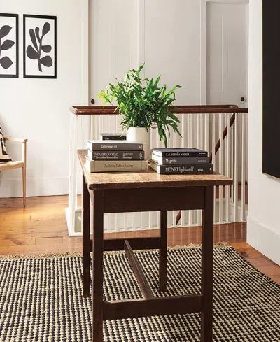 Dash And Albert Rugs By Annie Selke Kuba Da978 2'6''x8' Runner Area Rug In Black