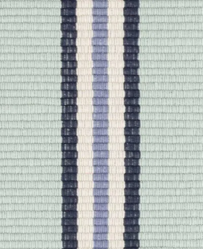 Dash And Albert Rugs By Annie Selke Barbados Stripe Da1024 2'6''x8' Runner Area Rug In Blue