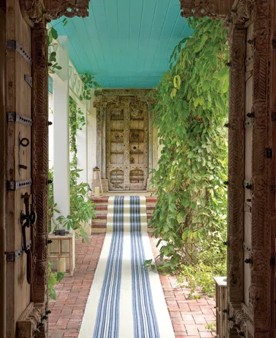 Dash And Albert Rugs By Annie Selke Road Runner Indoor/outdoor Da1735 5'x8' Area Rug In Blue