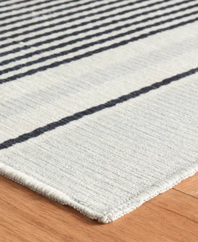 Dash And Albert Rugs By Annie Selke Gunner Stripe Machine Washable Da2038 2'6''x8' Runner Area Rug In Gray