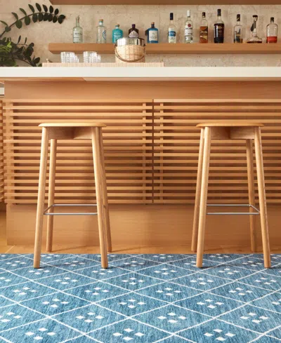 Dash And Albert Rugs By Annie Selke Kota Machine Washable Da2042 2'6''x8' Runner Area Rug In Purple