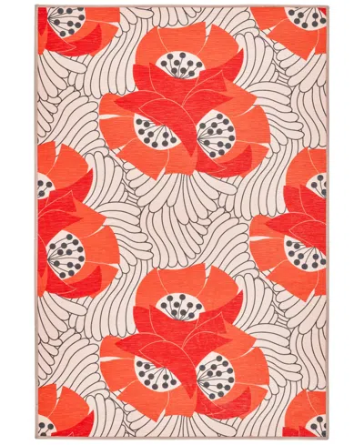 Dash And Albert Rugs By Annie Selke Japanese Poppy Machine Washable Da2177 2'6''x8' Runner Area Rug In Multi