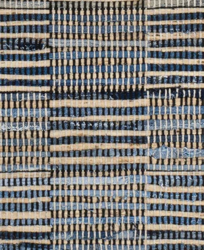 Dash And Albert Rugs By Annie Selke Denim Rag Gridwork Da2207 2'6''x8' Runner Area Rug In Blue