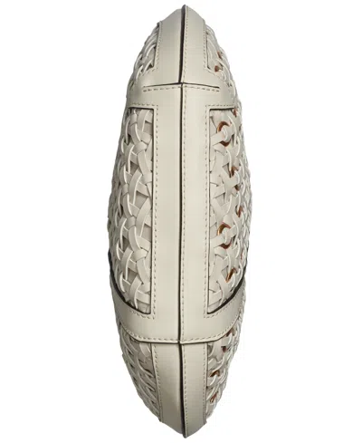 Donna Karan Baldwin Woven Grommet Shoulder Bag In Brown