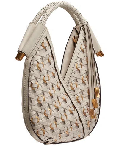 Donna Karan Baldwin Woven Grommet Crossbody Bag In Brown