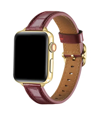 Posh Tech Carmen Skinny Croc Leather Band For Apple Watch