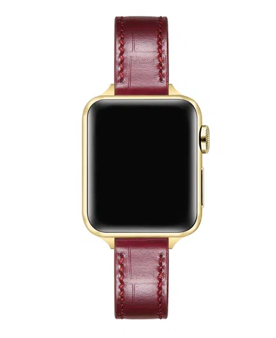 Posh Tech Carmen Skinny Croc Leather Band For Apple Watch