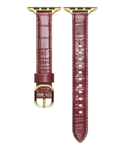 Posh Tech Carmen Skinny Croc Leather Band For Apple Watch
