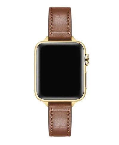 Posh Tech Carmen Skinny Croc Leather Band For Apple Watch