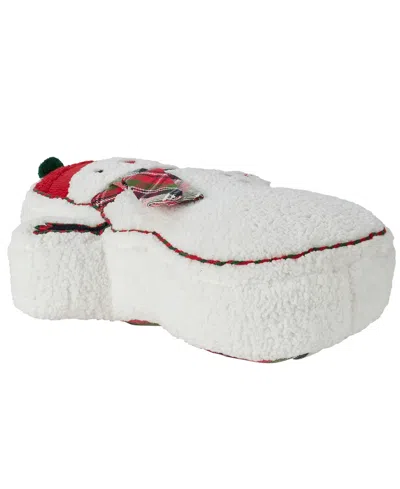 Hallmark Snowman Shaped Holiday Decorative Pillow, 11" X 16" In White
