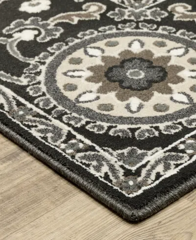 Oriental Weavers Raylan Ray 05 5'3"x7'6" Area Rug In Black