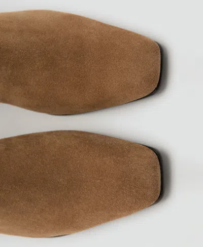 Mango High-leg Suede Boots Sand In Multi