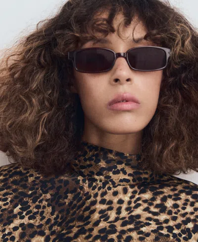 Mango Leopard Print Satin Shirt In Animal Print