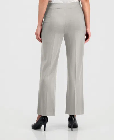 Jones New York Petite Serenity Pull-on Wide-leg Knit Pants In Gray