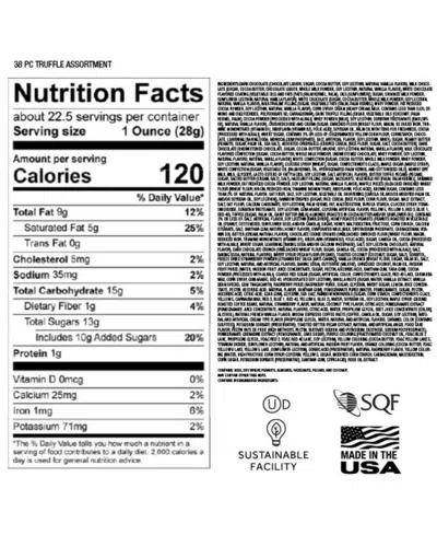 Astor Chocolate Holiday Grand Elite Truffle Cup Gift Box, 38-pc. In Transparent