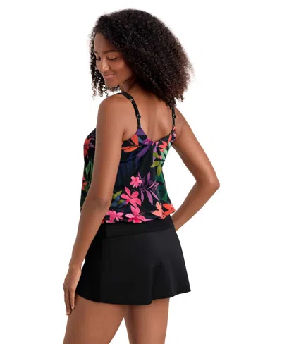 Shapesolver Sport By Mimi Flamingo Women's Printed V-neck Tankini Top