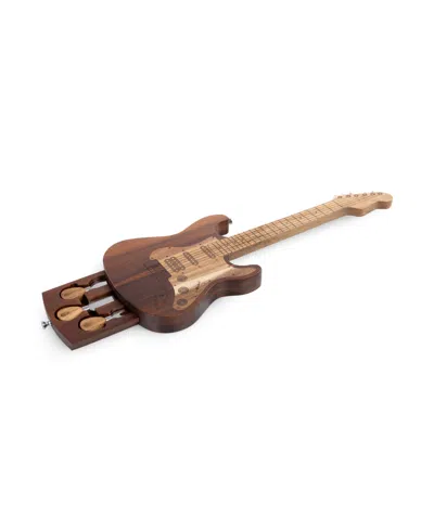 Toscana Guitar Legend 10-pc. Cheese Board Tools Set In Brown