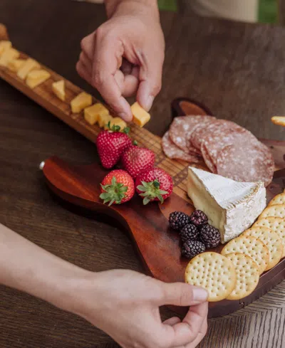 Toscana Guitar Legend 10-pc. Cheese Board Tools Set In Brown