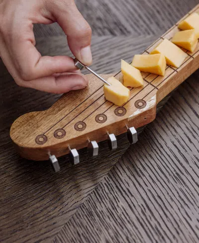 Toscana Guitar Legend 10-pc. Cheese Board Tools Set In Brown